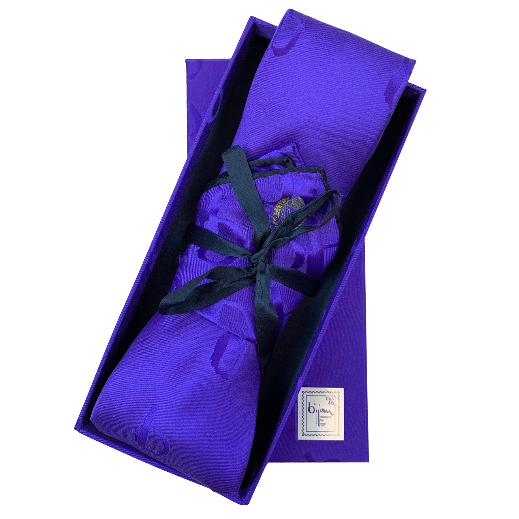 Limited Edition Special Silk Jacquard Bijan "b" Tie Set – House Of Bijan