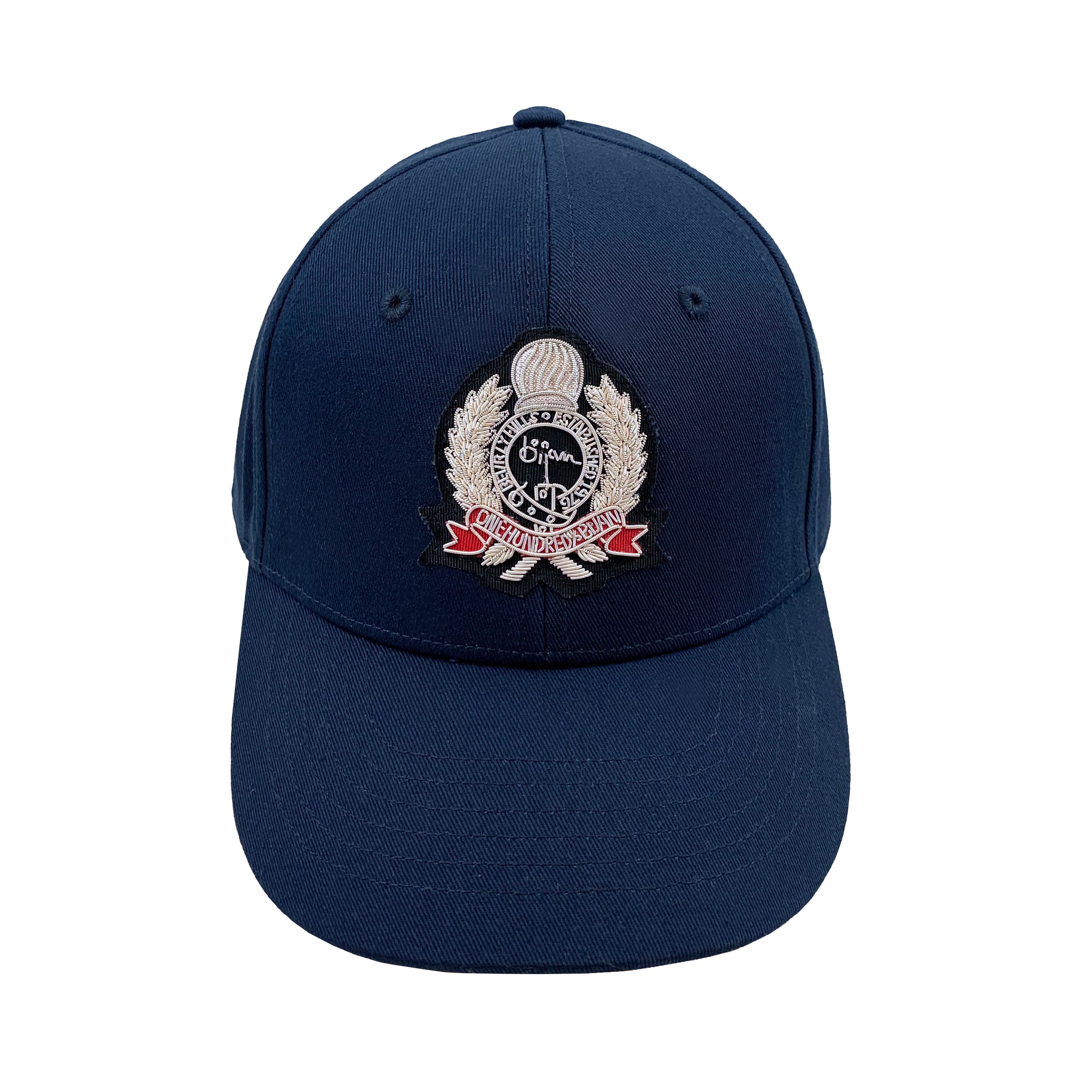 Navy with Silver Crest Cap – House of Bijan