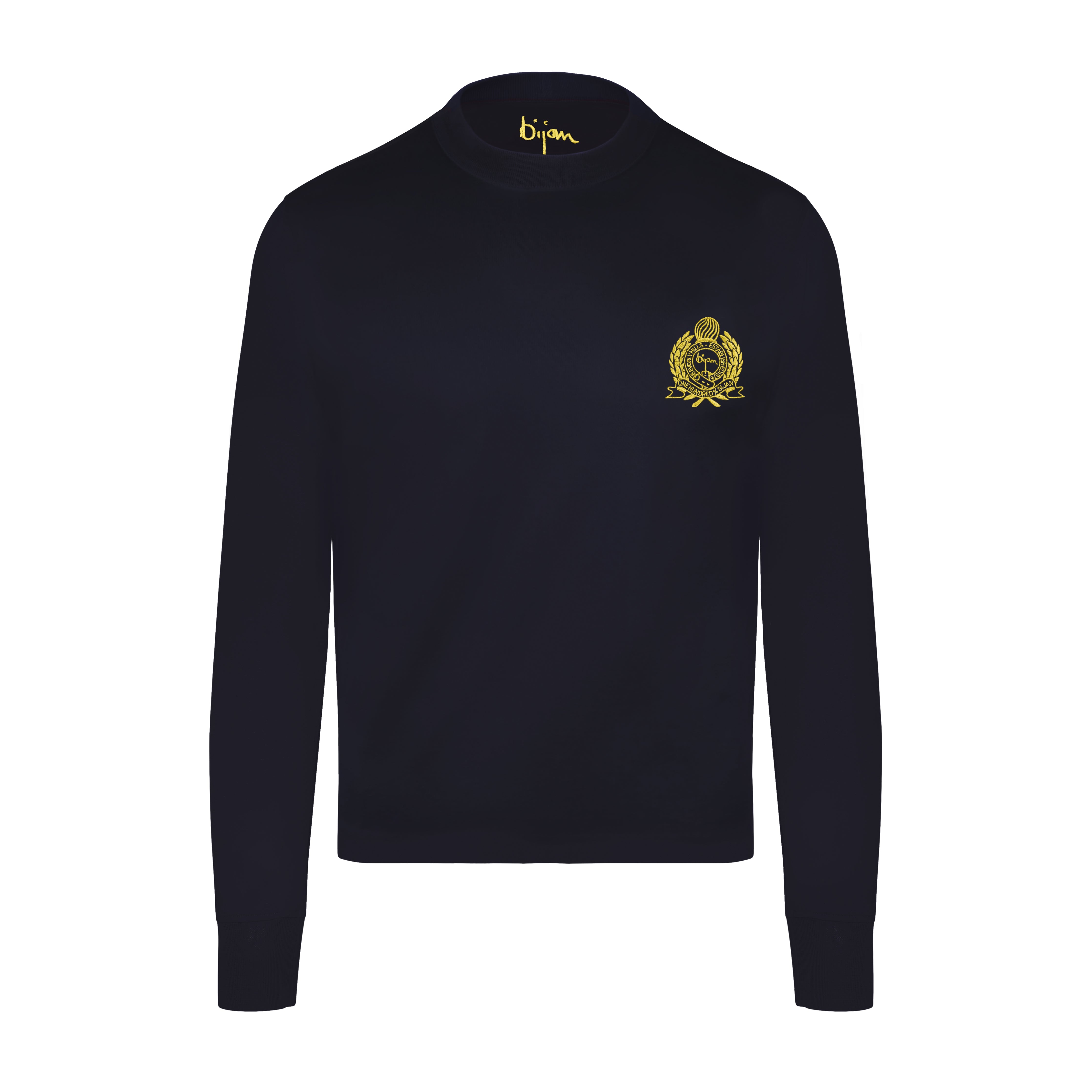 Navy Long-Sleeve AMNH T-Shirt - Yellow Lettering