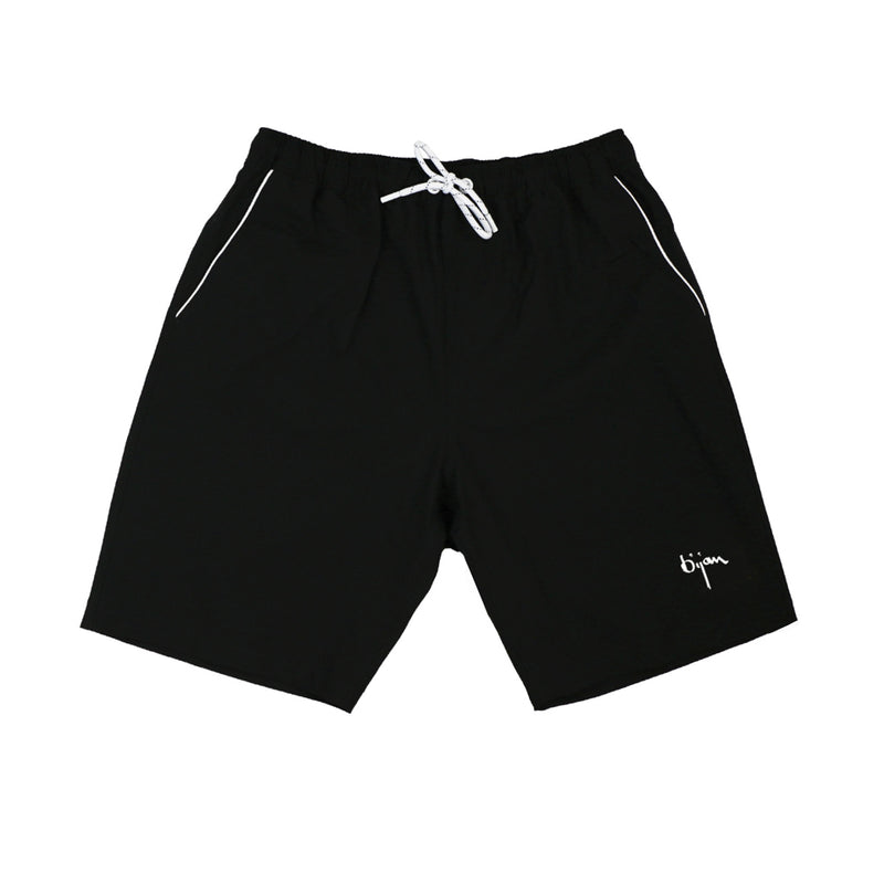 Black Bijan Logo Swim Trunk and Jacket Set