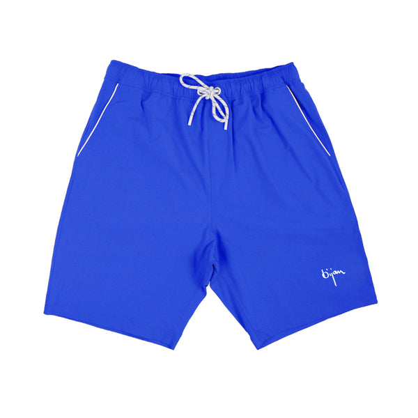 French Blue Bijan Logo Swim Trunk and Jacket Set