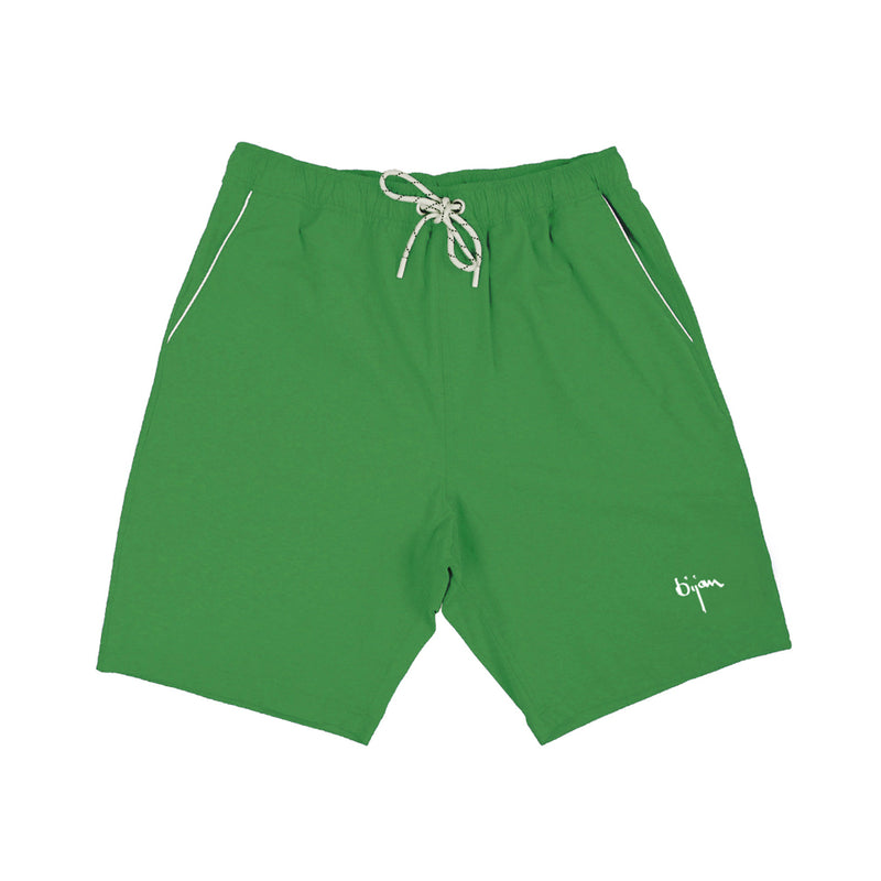 Green Bijan Logo Swim Trunk and Jacket Set