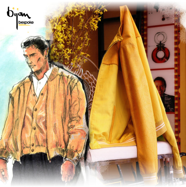 Special Order Yellow Leather Jacket