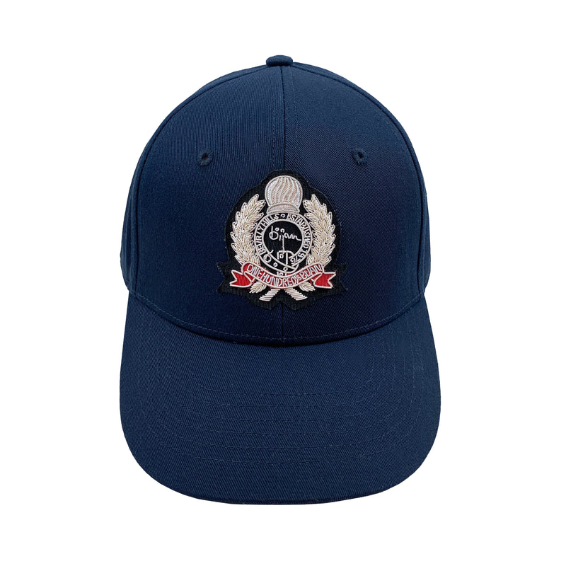 Navy with Silver Crest Cap