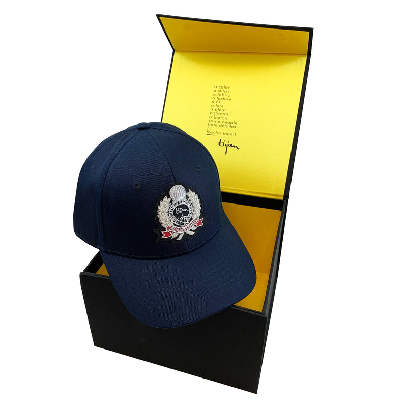 Navy with Silver Crest Cap