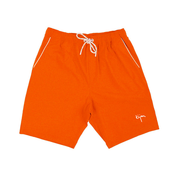 Orange Bijan Logo Swim Trunk and Jacket Set