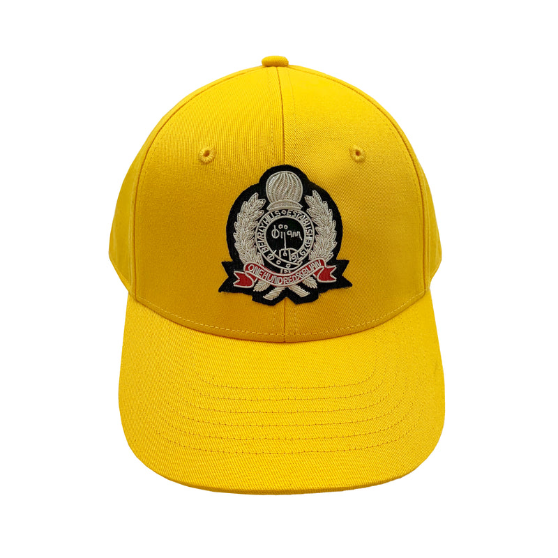 Bijan Yellow with Silver Crest Cap