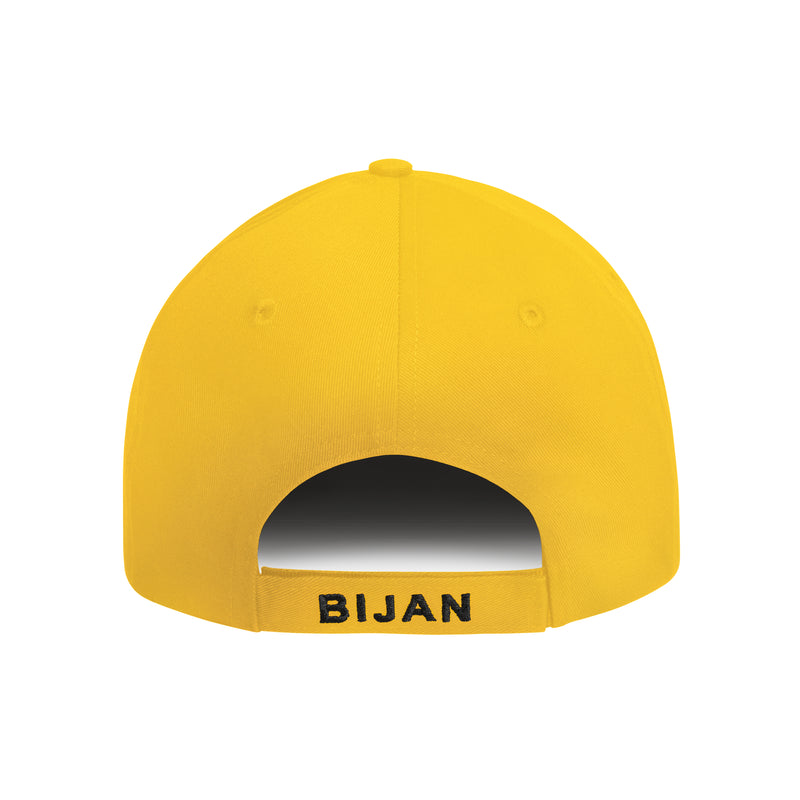 Bijan Yellow with Silver Crest Cap