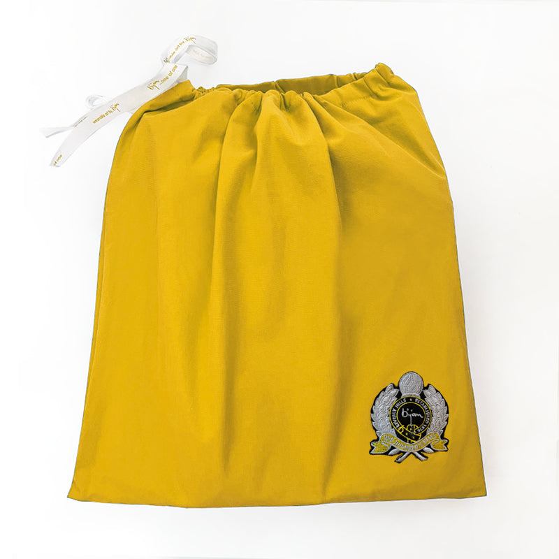 Yellow Bijan Logo Swim Trunk and Jacket Set