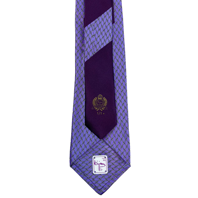 Bijan Purple Pure Silk Tie Set