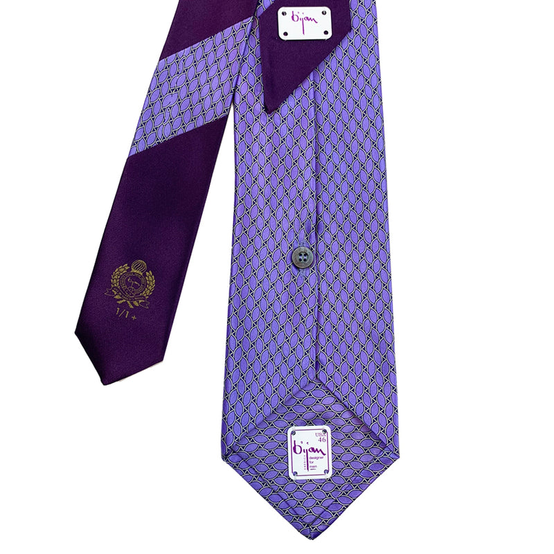 Bijan Purple Pure Silk Tie Set