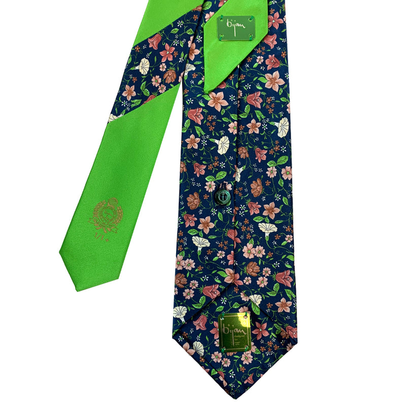 Bijan Floral Print Pure Silk Tie Set