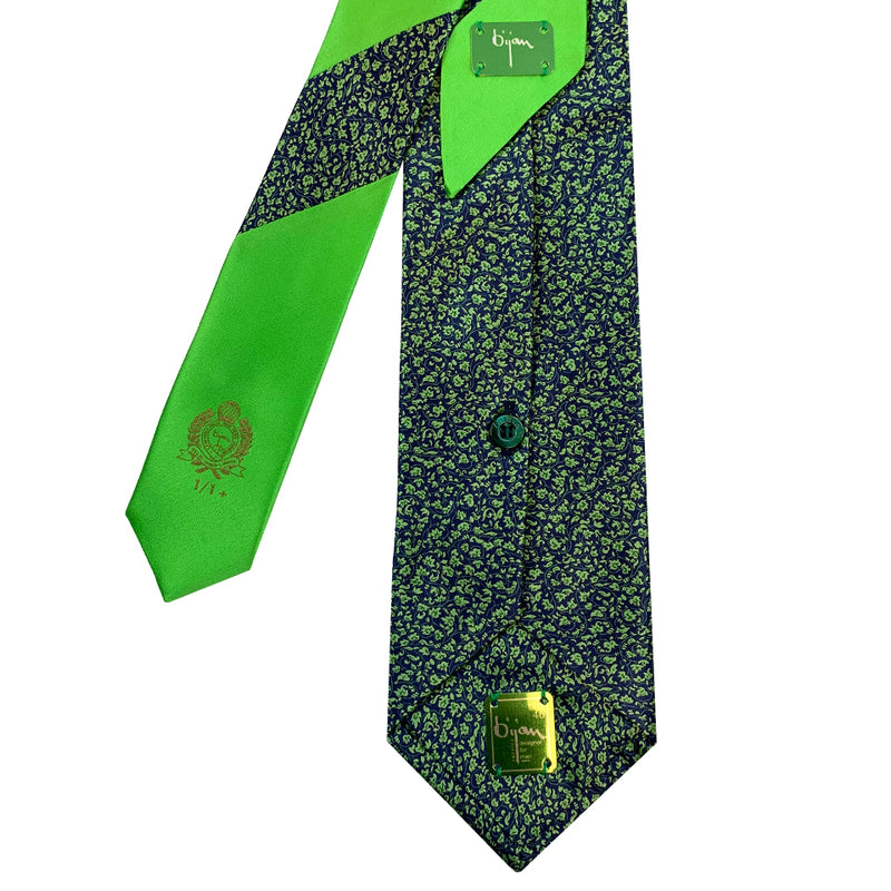 Bijan Green Pure Silk Tie Set