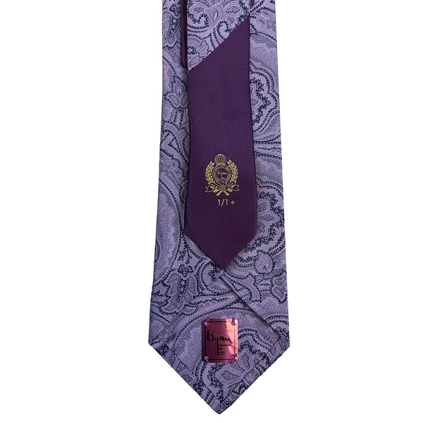 Bijan Purple Pure Silk Tie Set