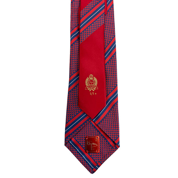 Bijan Red and Blue Pure Silk Tie Set